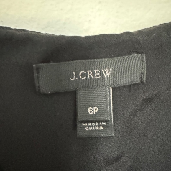 J. Crew Velvet Peplum Camisole Tank Top Black 6P - Picture 4 of 8